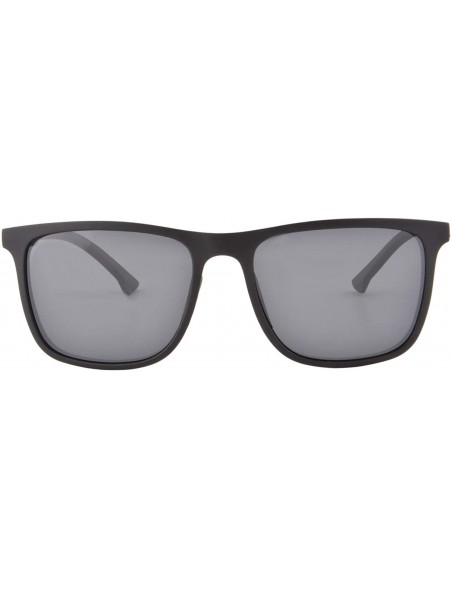 Rectangular Polarized Sunglasses Fishing Driving Glasses for Men Anti-glare TR90 Frame-SSH2001 - Black Frame With Grey Lens -...