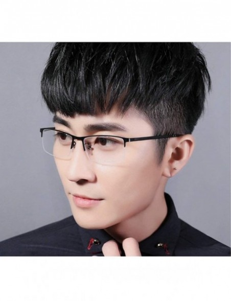 Square Nearsighted Myopia Glasses Men Business Style Square Metal Half frame Optical Glasses Photochromic Sunglasses - C218Z8...