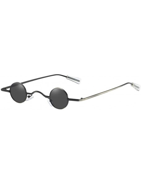 Round 2020 New Fashion Hip Hop Sunglasses Glasses Vintage Retro Round Shape Aviator Sunglasses - Black - C5196SXCTNT $9.61