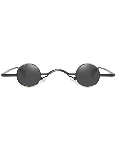 Round 2020 New Fashion Hip Hop Sunglasses Glasses Vintage Retro Round Shape Aviator Sunglasses - Black - C5196SXCTNT $9.61