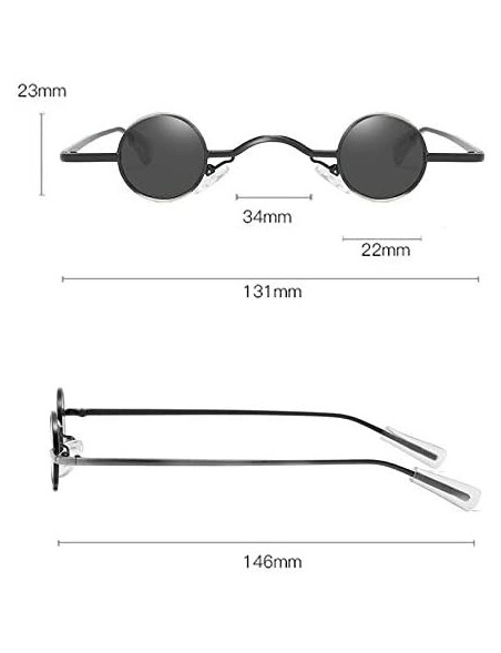 Round 2020 New Fashion Hip Hop Sunglasses Glasses Vintage Retro Round Shape Aviator Sunglasses - Black - C5196SXCTNT $9.61