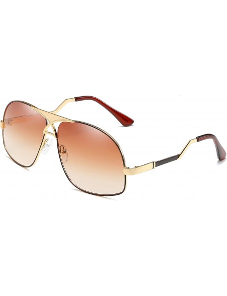 Oversized oversized retro sunglasses for men women fashion sunglasses metal frame sunglasses classic pilot sunglasses - 2 - C...