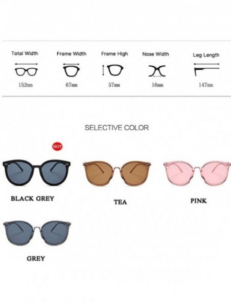 Oversized Cat Eyes Round Sunglasses for Women Oversize Travel Eyewear UV400 - Pink - CG190348OXI $11.84