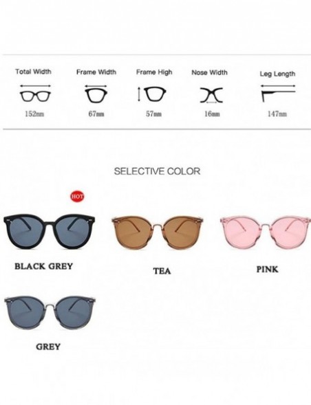 Cat Eyes Round Sunglasses for Women Oversize Travel Eyewear UV400 ...