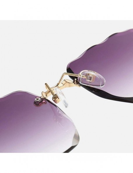 Square New Women Eyewear Casual Square Shape Gradient Color Sunglasses Sunglasses - Gray - CC190ODQ5M3 $41.27
