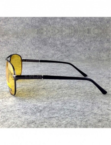 Square TAC Polarized Sunglasses Men Women Night Vision Driving Glasses Goggles Driver Yellow Sun UV400 - C3 Red - C4197A2L4M4...