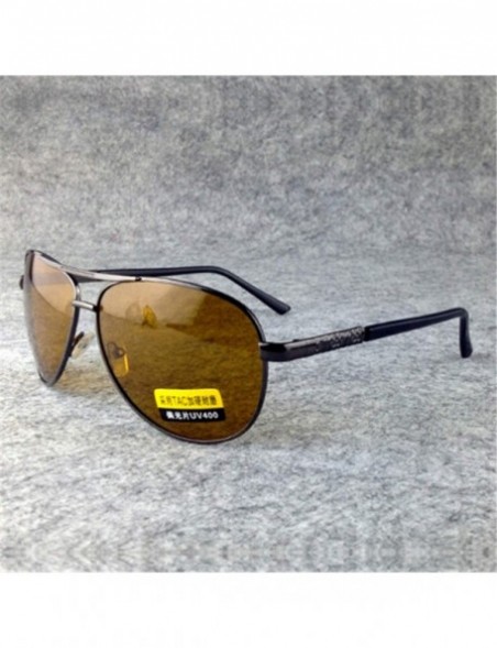 Square TAC Polarized Sunglasses Men Women Night Vision Driving Glasses Goggles Driver Yellow Sun UV400 - C3 Red - C4197A2L4M4...