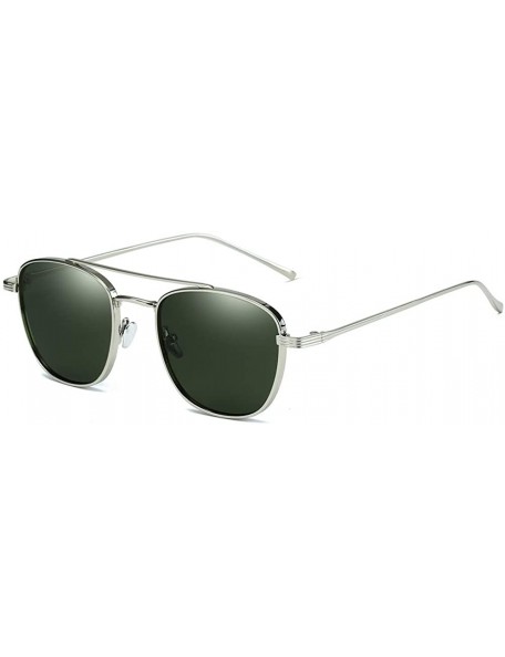 Oval Unisex Sunglasses Retro Black Drive Holiday Oval Non-Polarized UV400 - Silver - C618R82Q407 $12.97