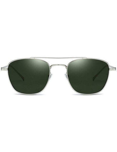 Oval Unisex Sunglasses Retro Black Drive Holiday Oval Non-Polarized UV400 - Silver - C618R82Q407 $12.97