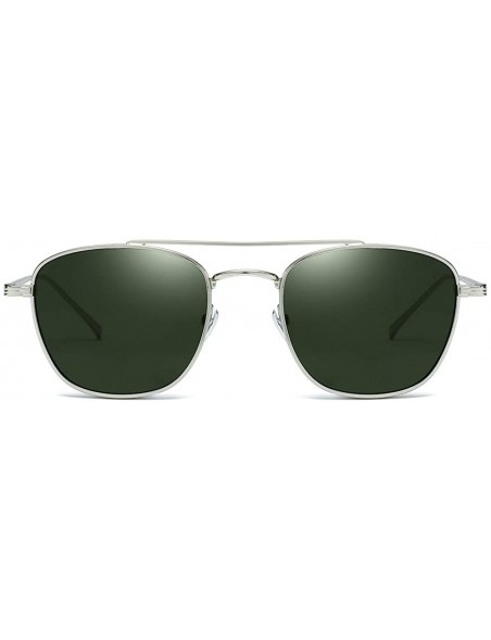 Oval Unisex Sunglasses Retro Black Drive Holiday Oval Non-Polarized UV400 - Silver - C618R82Q407 $12.97