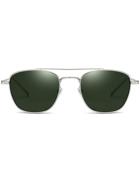 Oval Unisex Sunglasses Retro Black Drive Holiday Oval Non-Polarized UV400 - Silver - C618R82Q407 $12.97