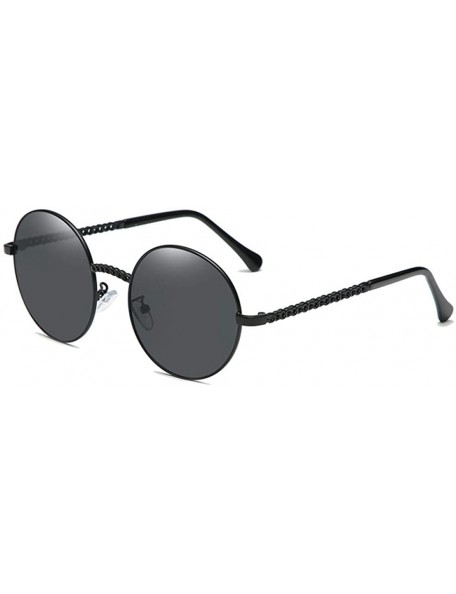 Rimless Vintage Round Frame Sunglasses Fashion Chain Terms Sunglasses Female Wild Sunglasses - CR18X5ZL5TS $83.50