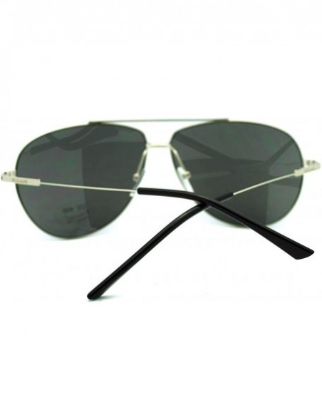 Rimless Super Lite Thin Frame Aviator Sunglasses Classic Rimless Look - Silver - CO11GNFYNH9 $11.15