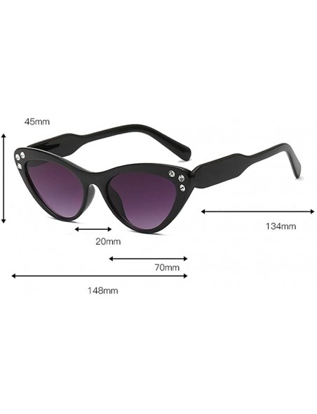 Cat Eye Women sunglasses polarized uv protection cat eyes small face mirror retro vintage - F - C818SAYU39W $7.80