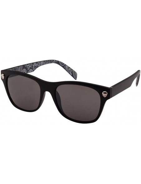 Rimless Horned Rim Skull Sunglasses with Solid Lens SK540886P-SD - Black - CB12N18TWXX $12.68