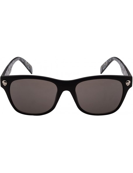 Rimless Horned Rim Skull Sunglasses with Solid Lens SK540886P-SD - Black - CB12N18TWXX $12.68