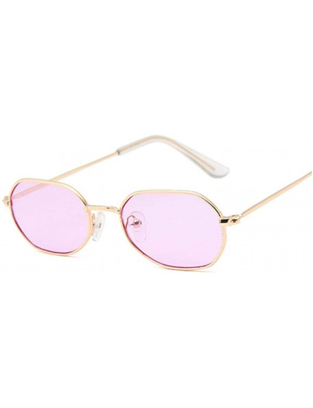 Shield Vintage Small Octagon Sunglasses Women Ladies Fashion Shade Brand Designer Square Metal Frame Sun Glasses - CK198ZA222...