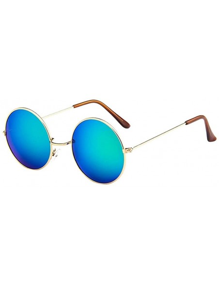 Rimless Women Men Vintage Retro Glasses Unisex Driving Round Frame Sunglasses Eyewear - D - CN18TO5XIIK $6.96