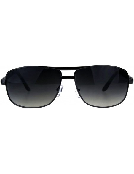 Oval Mens Fashion Sunglasses Metal Oval Rectangular Frame Navigator UV 400 - Gunmetal (Smoke) - CF18DS20XW8 $13.23