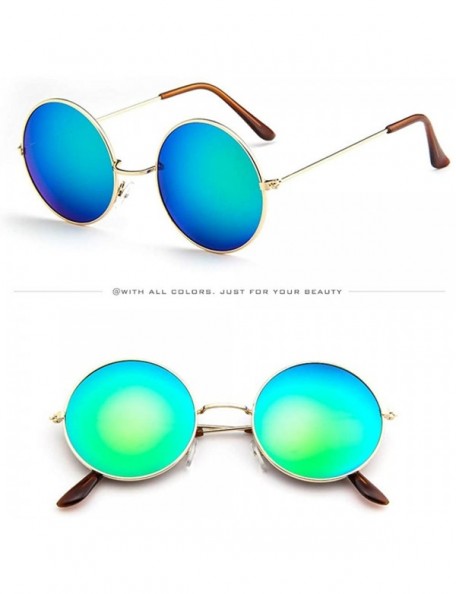 Rimless Women Men Vintage Retro Glasses Unisex Driving Round Frame Sunglasses Eyewear - D - CN18TO5XIIK $6.96