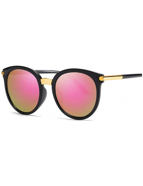 Cat Eye Vintage Black Cat Eye Sunglasses Women Fashion Mirror Cateye Sun Glasses Shades UV400 - Pink - C819854GHWC $28.10