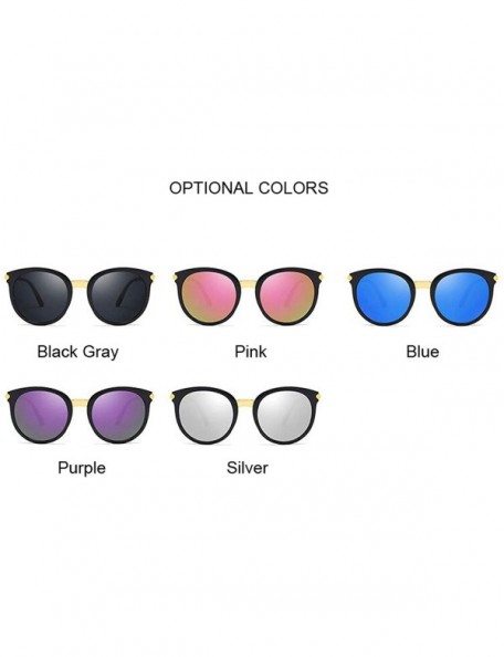 Cat Eye Vintage Black Cat Eye Sunglasses Women Fashion Mirror Cateye Sun Glasses Shades UV400 - Pink - C819854GHWC $28.10