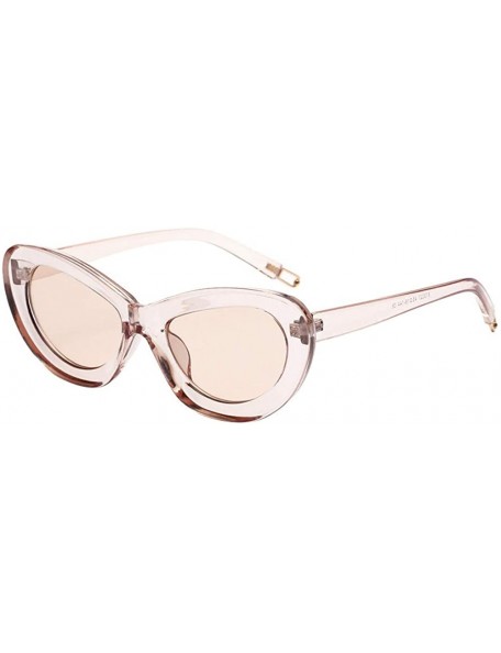 Oval Womens Fashion Cat Eye Small Frame Sunglasses Oval Vintage Sunglasses Eyeglasses - C - CS18TQXY2EC $9.02