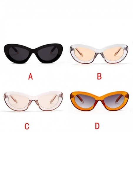 Oval Womens Fashion Cat Eye Small Frame Sunglasses Oval Vintage Sunglasses Eyeglasses - C - CS18TQXY2EC $9.02