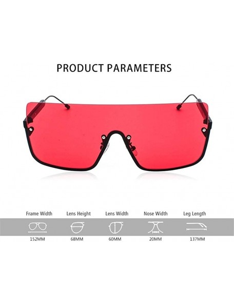 Square Sunglasses Women Oversized Half Frame Brand Designer Luxury Sun Glasses Square Unisex Retro Goggles Fashion - CQ198OCA...