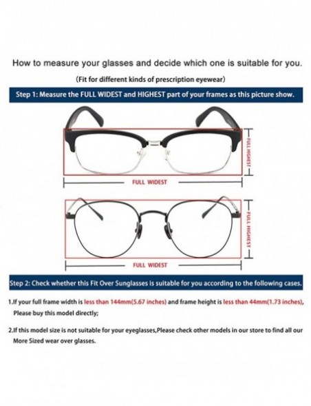 Wrap Polarized Sunglasses Wear Over Prescription Glasses Unisex Wrap Around Sun Glasses - Black - CT18S5N5DKI $15.82