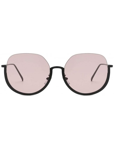 Rimless Irregular Semi-Rimless Sunglasses Lightweight UV400 Lens Glasses - Pink - C91903ZNQUK $10.59