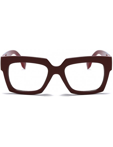 Butterfly Anti-Blue Blocker Light Square Reading Glasses w/Leopard Arms - Anti Blue - Red - CN18YREC7YW $15.58