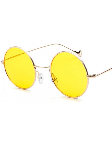 Round Design of Street Photo Glasses with Round Frame Individual Legs - 0017 golden Frame + Yellow Lenses C6 - CQ18OT3CNGY $1...