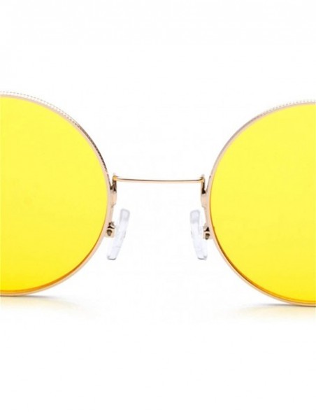 Round Design of Street Photo Glasses with Round Frame Individual Legs - 0017 golden Frame + Yellow Lenses C6 - CQ18OT3CNGY $1...