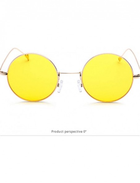 Round Design of Street Photo Glasses with Round Frame Individual Legs - 0017 golden Frame + Yellow Lenses C6 - CQ18OT3CNGY $1...
