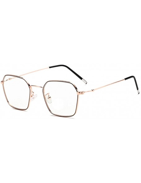 Square Fashion Anti Blue Eyestrain Computer Prescription - Rose Gold - CI197QTY8LR $16.04