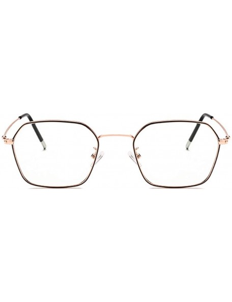 Square Fashion Anti Blue Eyestrain Computer Prescription - Rose Gold - CI197QTY8LR $16.04