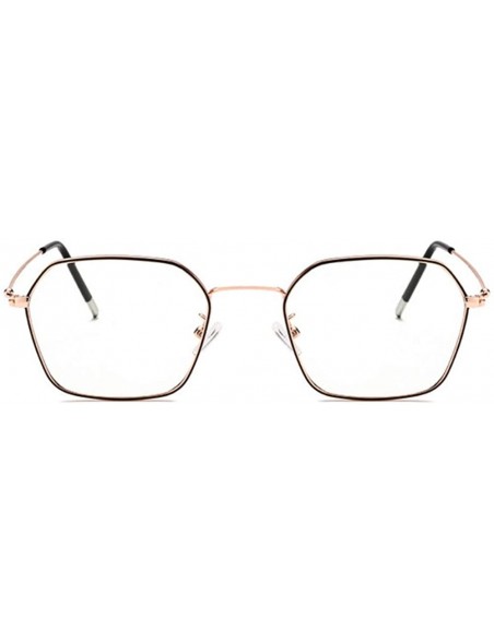 Square Fashion Anti Blue Eyestrain Computer Prescription - Rose Gold - CI197QTY8LR $16.04