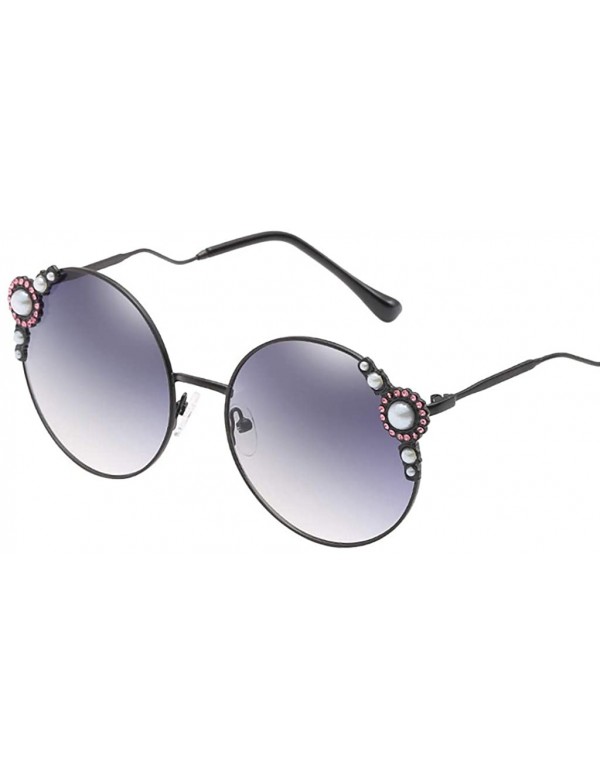 Rimless Unisex Vintage Hippie Retro Round Circle Womens Mens Mirror Sunglasses - Gray - CX18OAMND72 $10.94