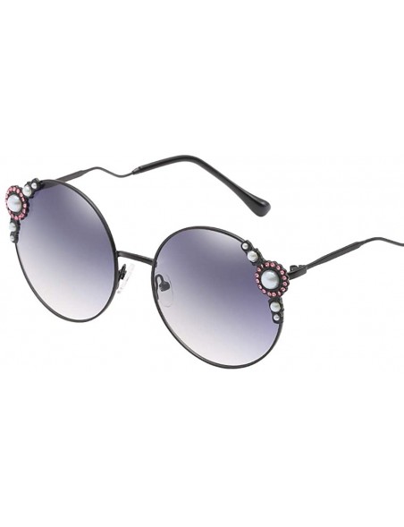 Rimless Unisex Vintage Hippie Retro Round Circle Womens Mens Mirror Sunglasses - Gray - CX18OAMND72 $20.87