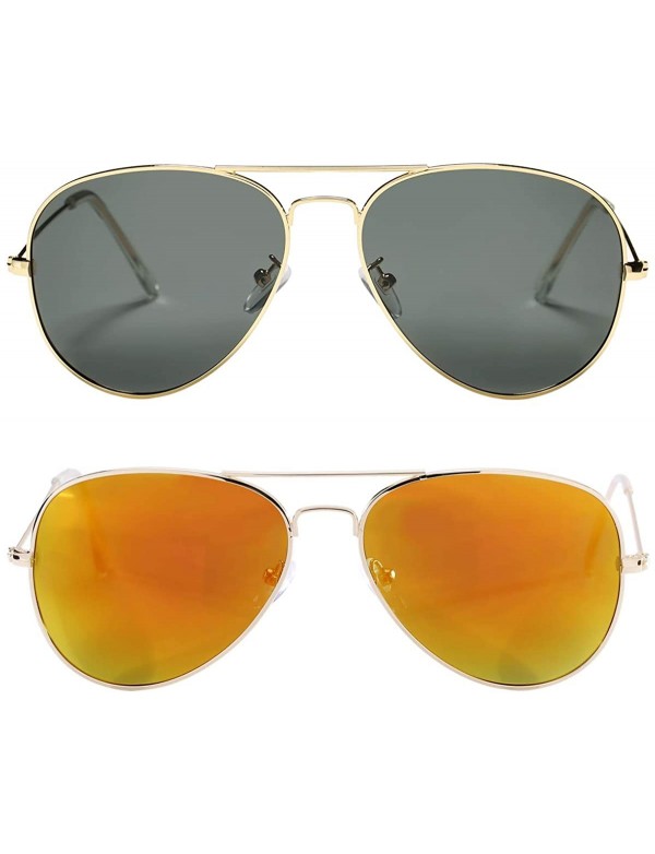 Aviator Classic Polarized Aviator Sunglasses for Men and Women UV400 Protection - CK184DTWQTH $14.86