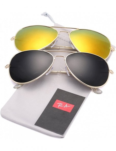 Aviator Classic Polarized Aviator Sunglasses for Men and Women UV400 Protection - CK184DTWQTH $14.86