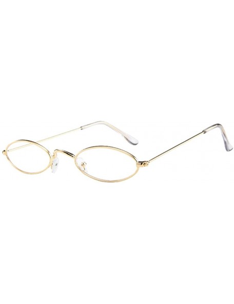 Oval Fashion Mens Womens Retro Small Oval Sunglasses Metal Frame Shades Eyewear Convenient Accessories Sunglasses - CB1966AAA...