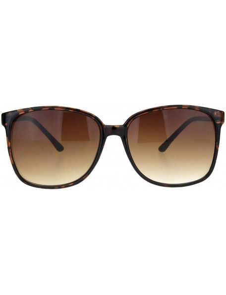 Rectangular Womens Elegant Rectangular Thin Plastic Boyfriend Sunglasses - Tortoise Brown - C418Q0CGGO6 $24.96