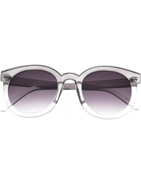 Wayfarer 'Avalon' Round Fashion Sunglasses - Grey - CH11O10G2Q3 $7.76