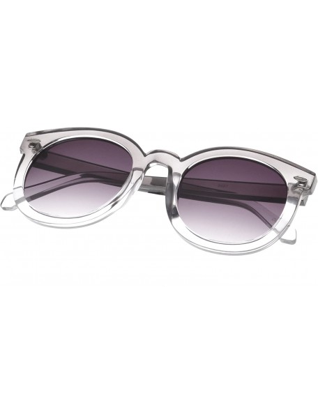 Wayfarer 'Avalon' Round Fashion Sunglasses - Grey - CH11O10G2Q3 $7.76