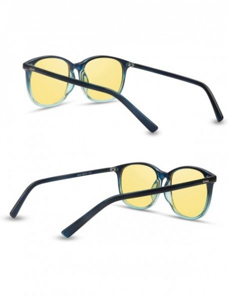 Oval Night Driving Glasses Anti Glare Polarized Safety Glasse - Blue - C8192OGH6C8 $12.61