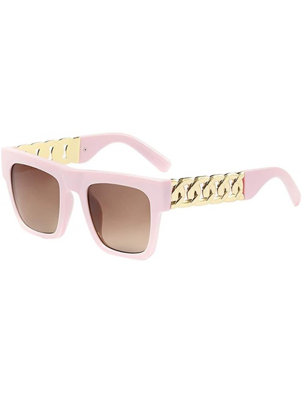 Oversized Sunglasses Eyewear Women - Ladies Sunglasses UV400 Protection Resin Lens - Pink - CT18SER3M4X $7.42