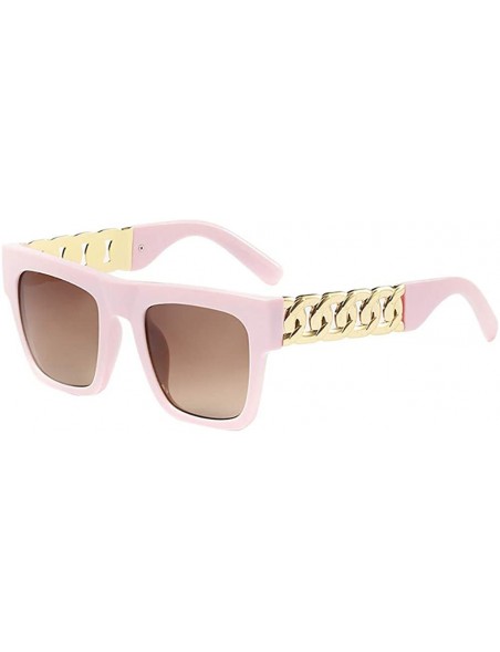 Oversized Sunglasses Eyewear Women - Ladies Sunglasses UV400 Protection Resin Lens - Pink - CT18SER3M4X $7.42