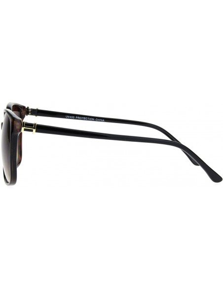 Rectangular Womens Elegant Rectangular Thin Plastic Boyfriend Sunglasses - Tortoise Brown - C418Q0CGGO6 $10.24